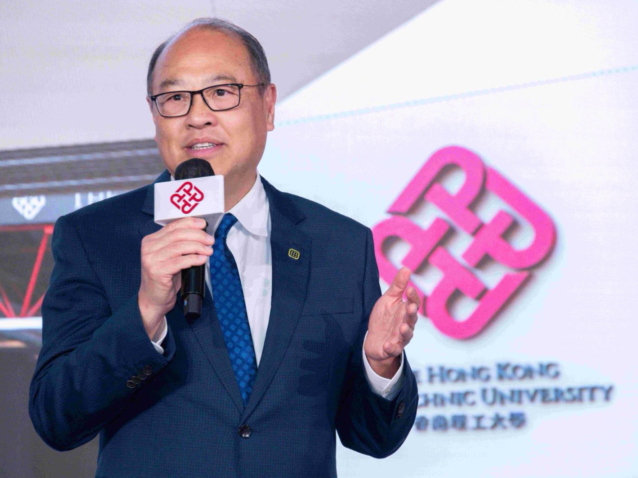 林大輝說，理大會繼續發揮所長，貢獻香港及內地所需。 （理大提供）