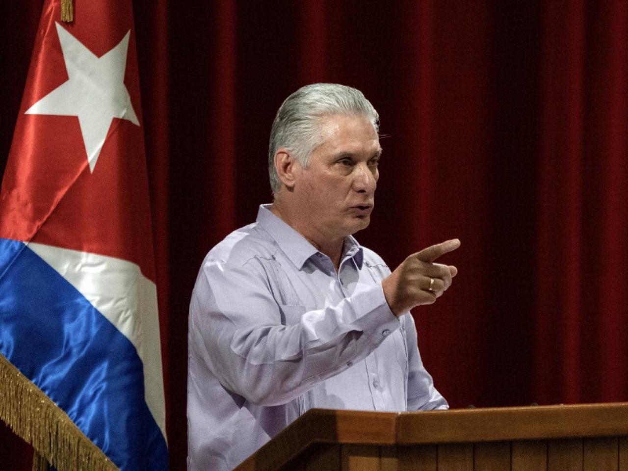 Cuban President Miguel Diaz-Canel has said on X that his country does not attack nor threaten. File photo: AFP