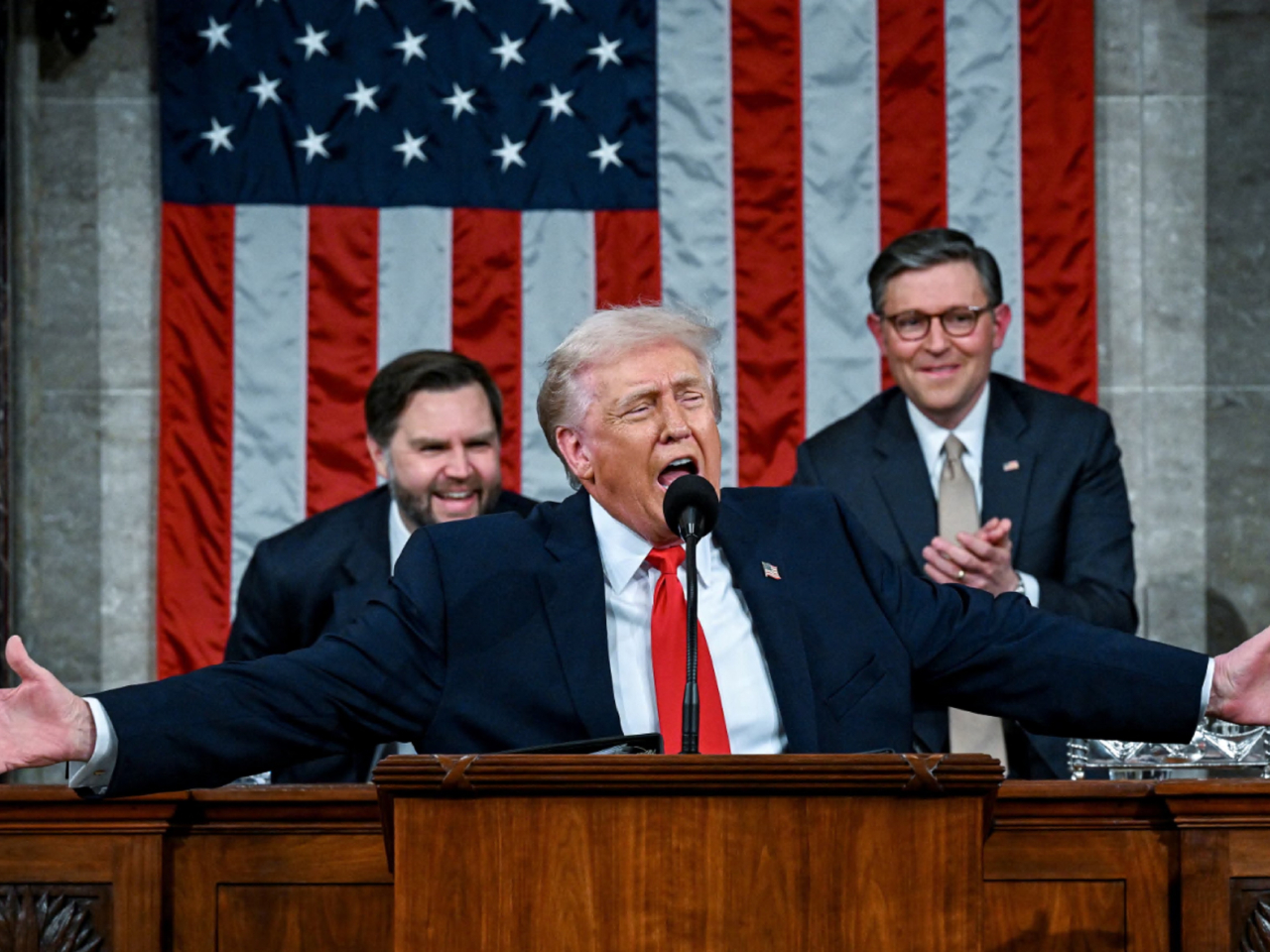 分析指特朗普的國情咨文，新政策欠奉。（路透社資料圖片）