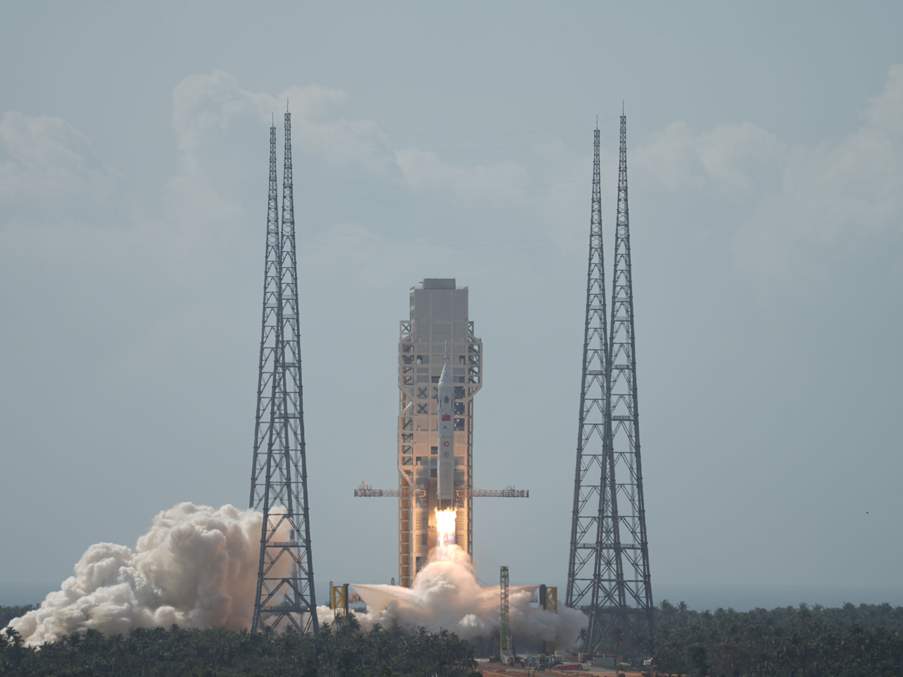 The China Manned Space Agency says it is working to advance the construction of facilities required for landing missions. File photo: Xinhua