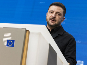 澤連斯基說如果美國介入程度降低，歐洲可能嘗試在談判進程中，發揮主導作用。（法新社資料圖片）