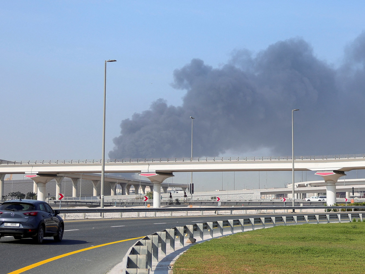 Smoke billows from Jebel Ali port in Dubai after an Iranian attack, following United States and Israel strikes on Iran. Photo: Reuters