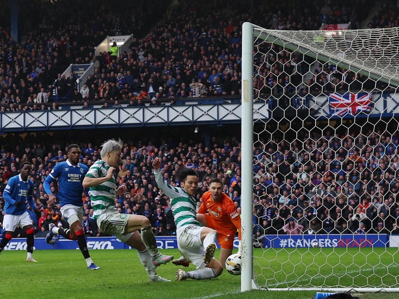 But Celtic's Reo Hatate bundled home their equaliser in stoppage time. Photo: Reuters
