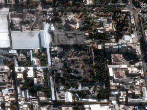 A satellite image shows the destroyed residence complex belonging to Supreme Leader Ayatollah Ali Khamenei in Tehran. Photo: handout via Reuters