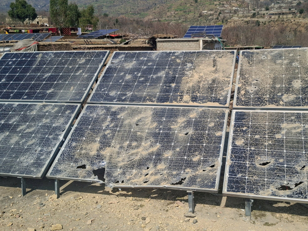 巴基斯坦與阿富汗在兩國邊境地區交火後，巴基斯坦開伯爾－普什圖省多處都有基礎設施受損。（路透社資料圖片）