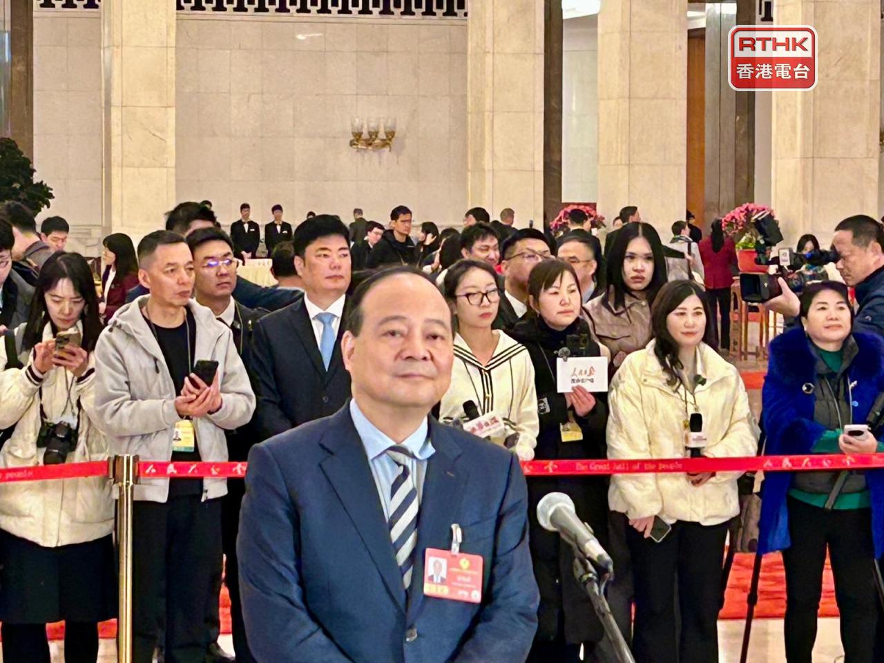 曾毓群稱會將中國產品賣到全世界，同時亦將技術、標準推廣到全世界。（羅煒皓攝）