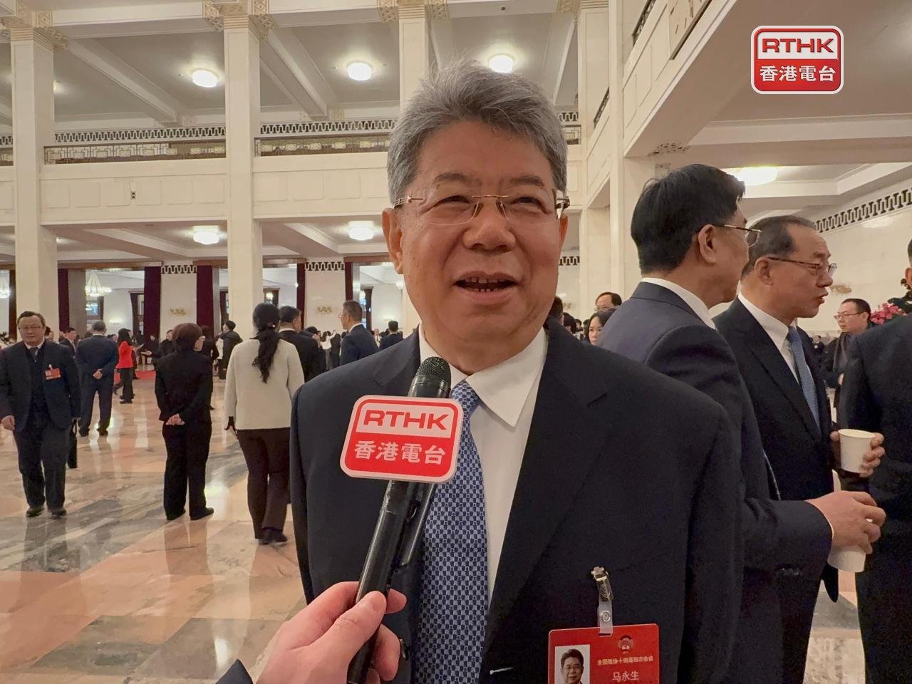 馬永生稱當前局勢對好多國家能源消費造成波動和影響，相信國家有自己對策。（趙嘉駿攝）