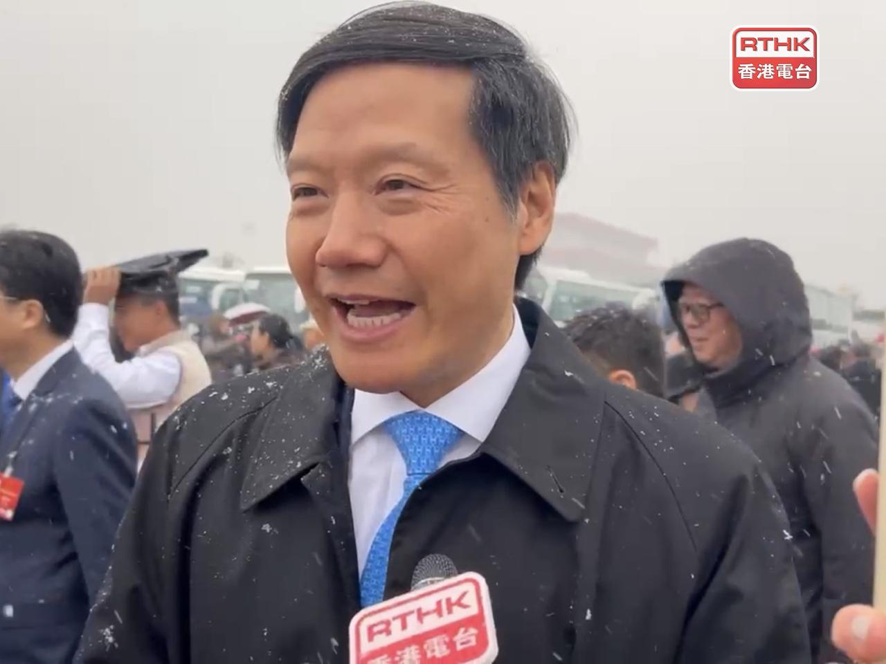 雷軍表示，會加快全球發展步伐，包括小米汽車有機會能進入香港市場。（羅煒皓攝）