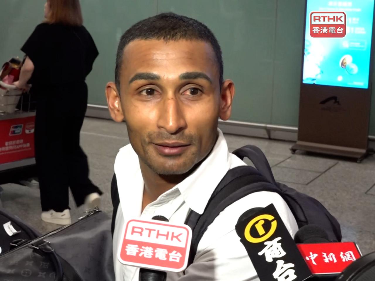 Jockey Karis Teetan says he has "never felt so good to be home" after flying back from Dubai. Photo: RTHK