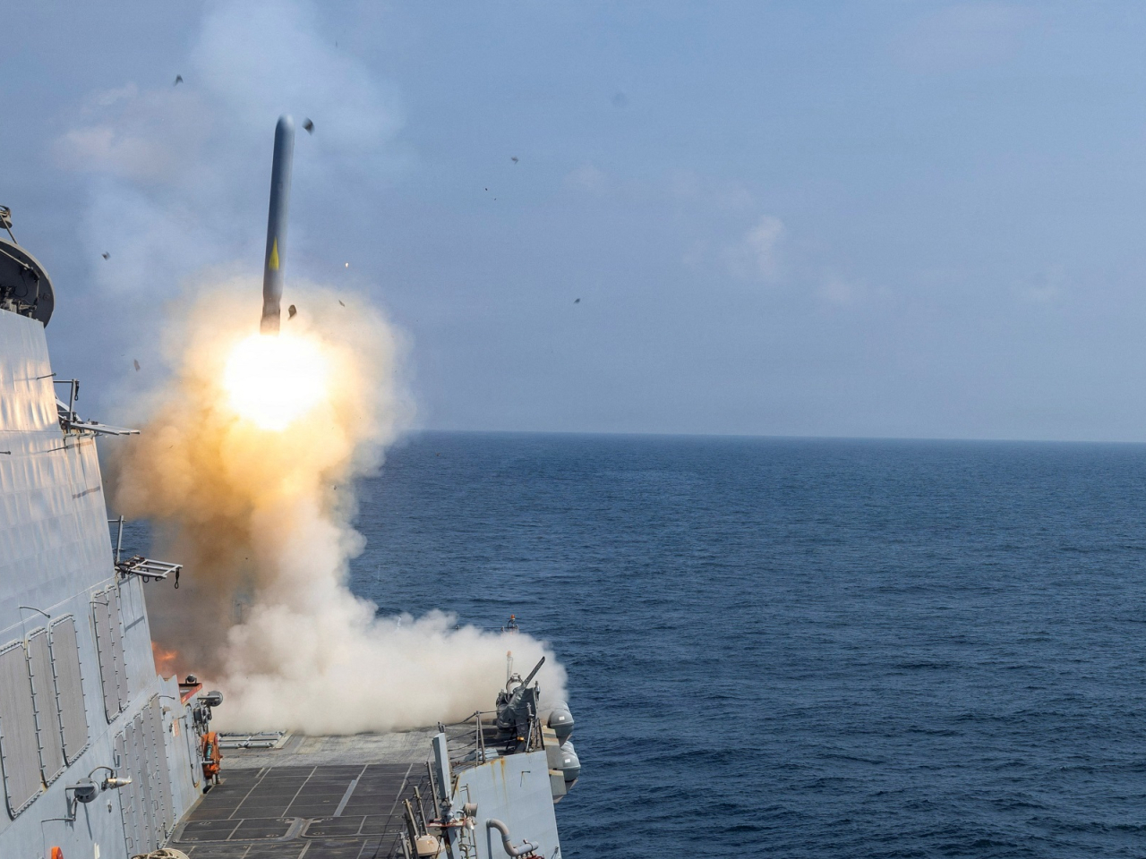 Senate Republicans argued that any vote to limit Donald Trump's war powers would endanger US forces attacking Iran. Photo: US Navy via Reuters