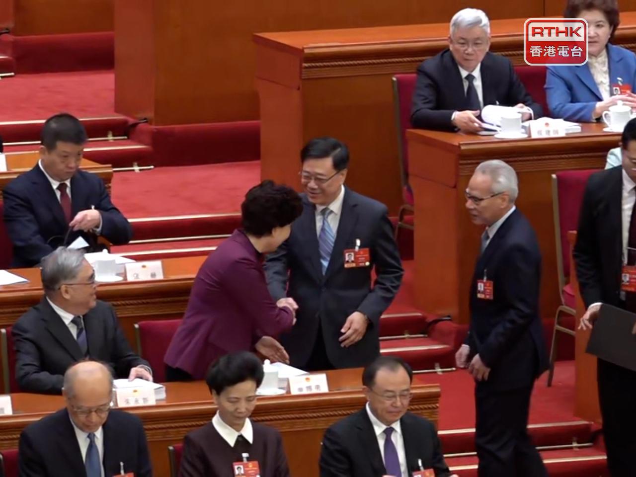 香港行政長官李家超及澳門行政長官岑浩輝亦有列席。（麥偉康攝）