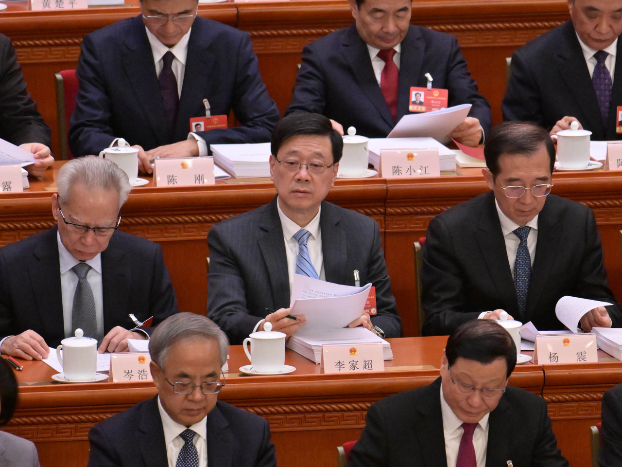 李家超指香港特區政府會切實履行第一責任人的角色，堅定不移貫徹「一國兩制」、「港人治港」、高度自治方針。（政府新聞處）