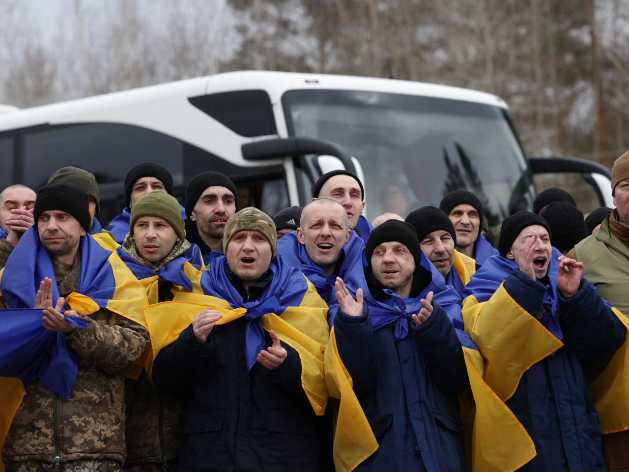 烏克蘭總統澤連斯基表示，200名烏克蘭軍人已返回家園。（路透社）