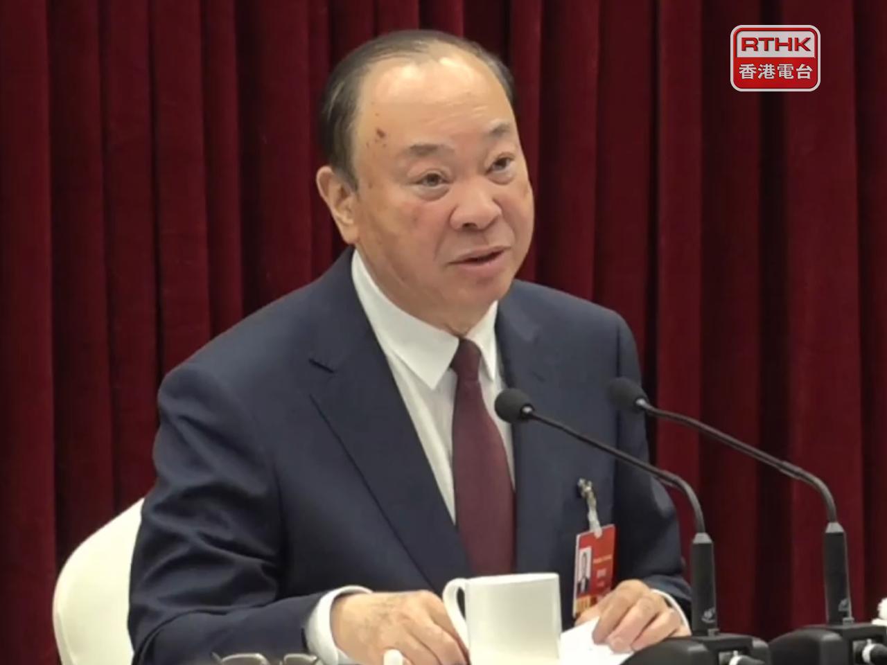 Huang Kunming notes that Hong Kong&rsquo;s economic output topped 3 trillion yuan last year &mdash; one of six cities in China with economies above that mark. Photo: RTHK