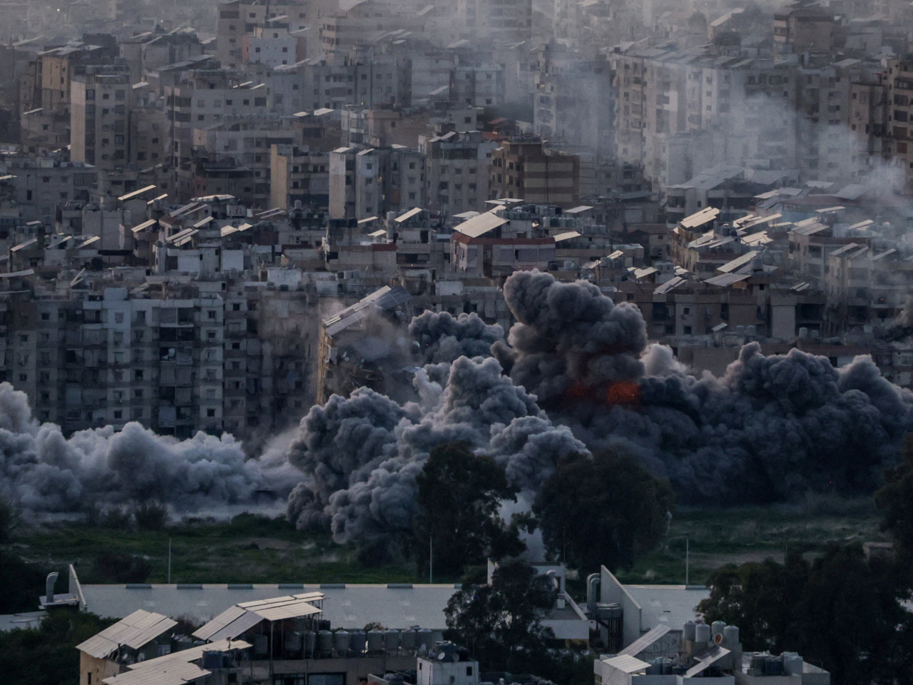 Smoke rises after an Israeli strike on Beirut's southern suburbs. File Photo: Reuters