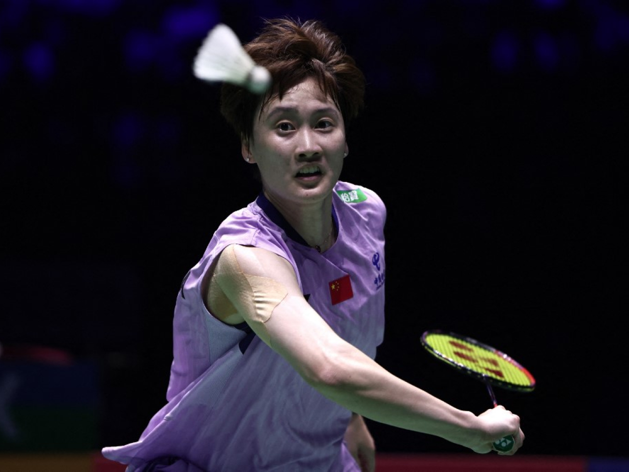 Chen Yufei made it through the All-England quarter-finals in Birmingham by beating Pornpawee Chochuwong of Thailand 23-21, 21-11. File photo: AFP