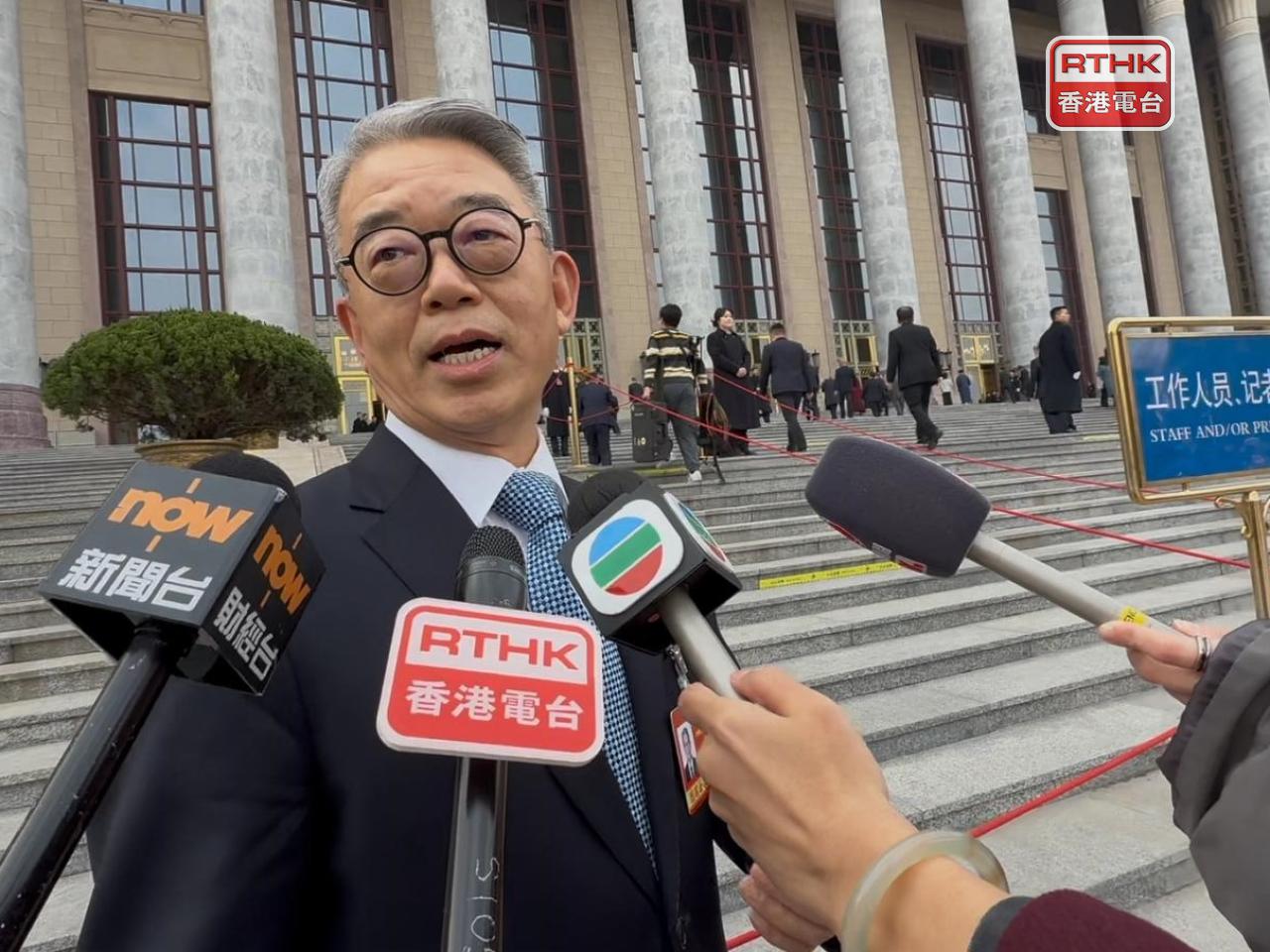 孫青野表示，香港的國家安全底綫應該非常好，不會出現太大問題。（陳曉筠攝）