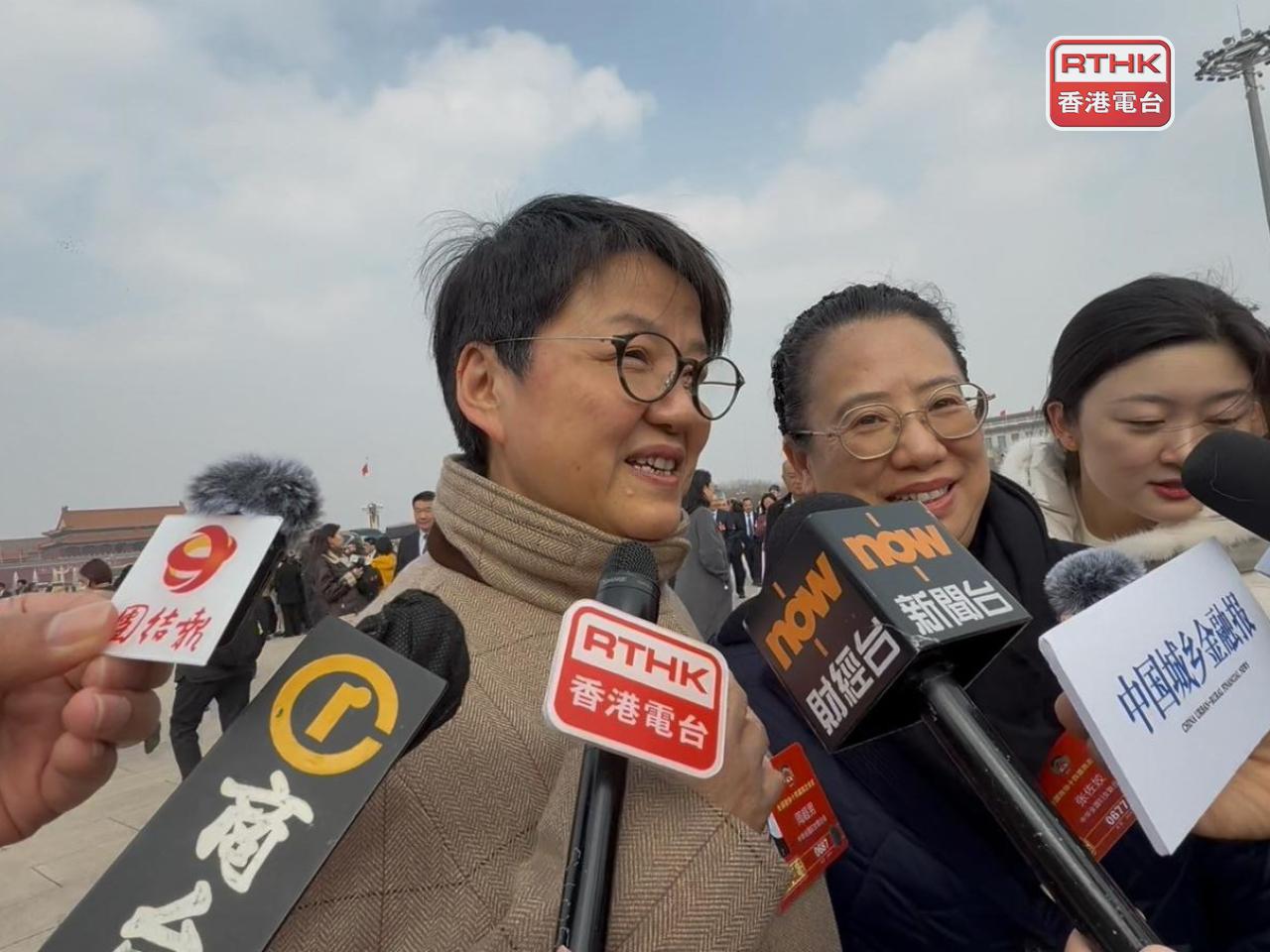 周超男表示香港有優勢，因為是國家對外發展橋頭堡，也是非常重要的對外合作窗口。（陳曉筠攝）