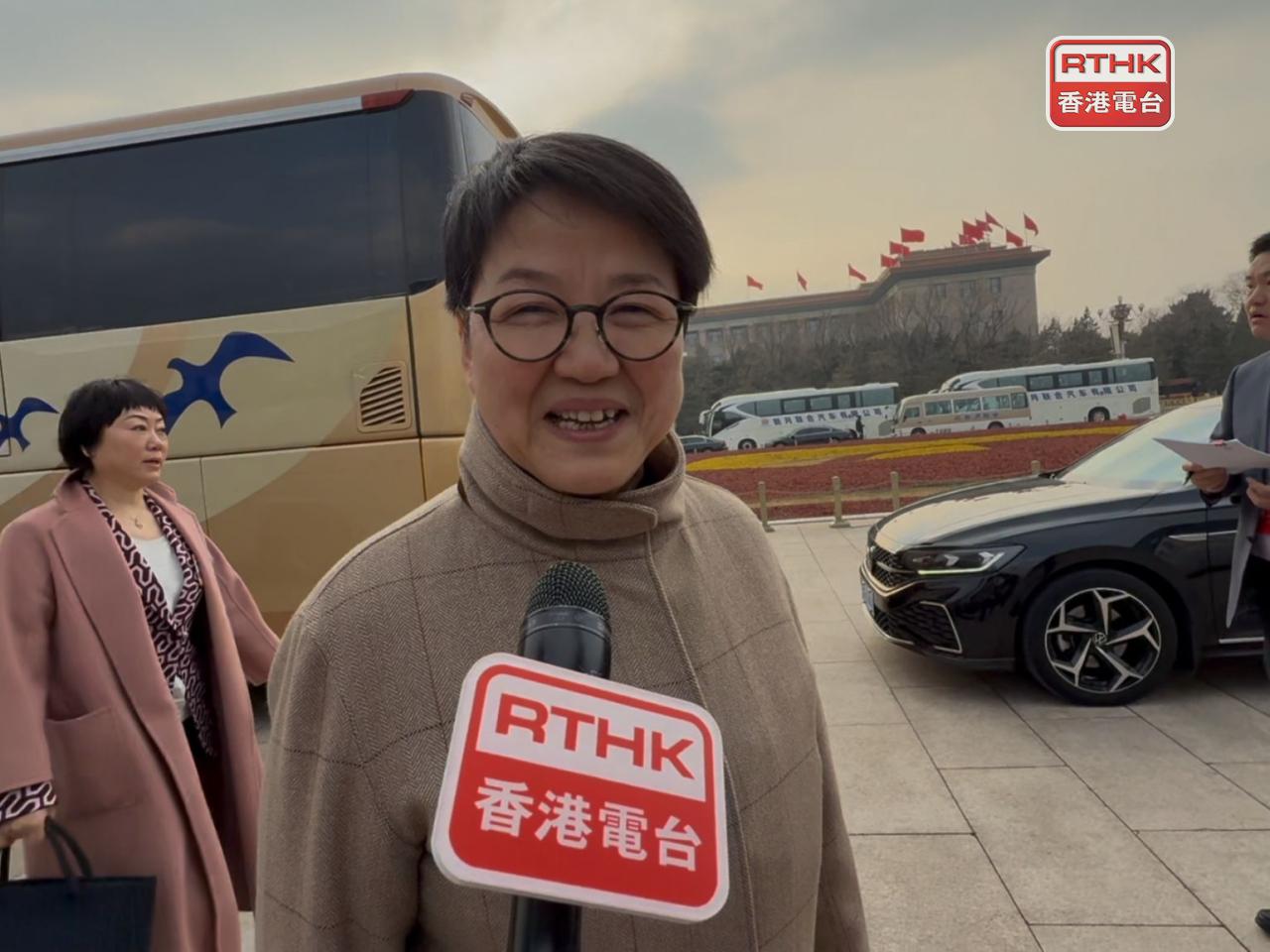 周超男表示香港有優勢，因為是國家對外發展橋頭堡，也是非常重要對外合作窗口。（陳曉筠攝）