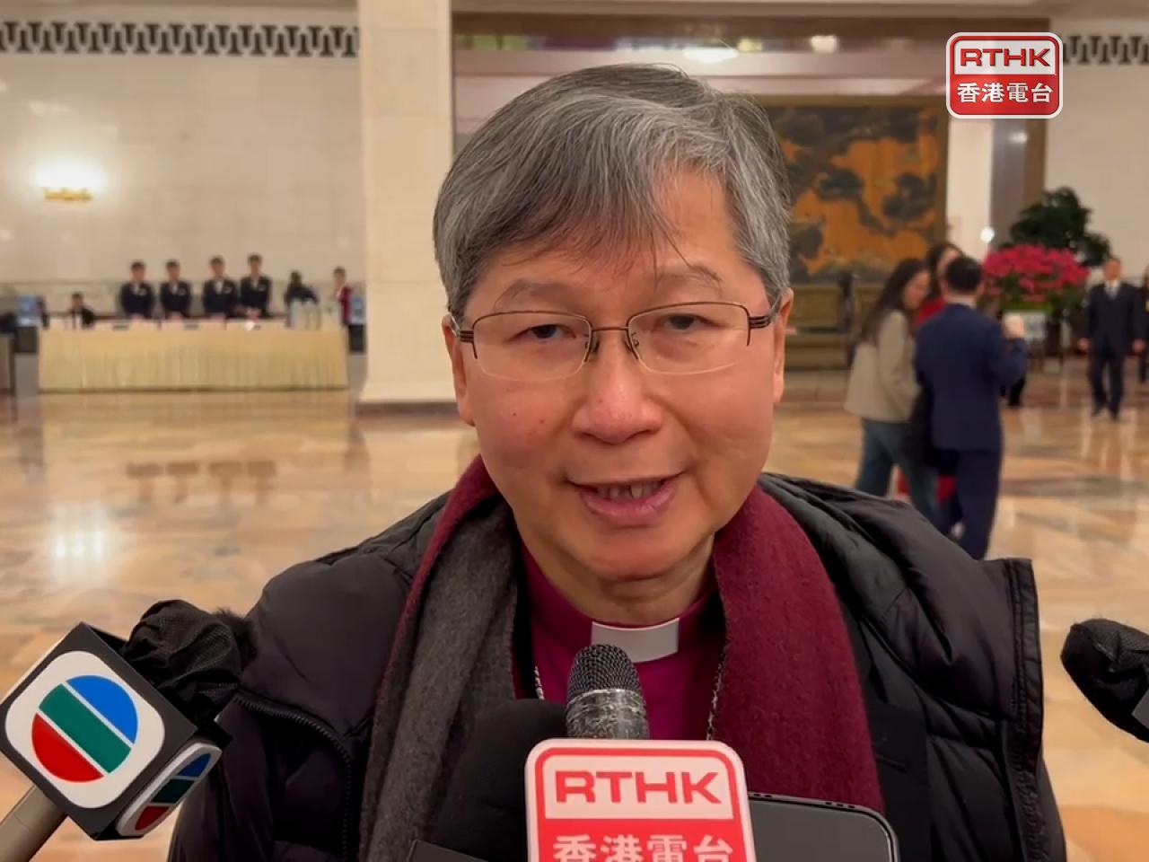 陳謳明表示，香港背靠祖國、聯通世界，可以與國際社會更多聯繫。（陳曉筠攝）