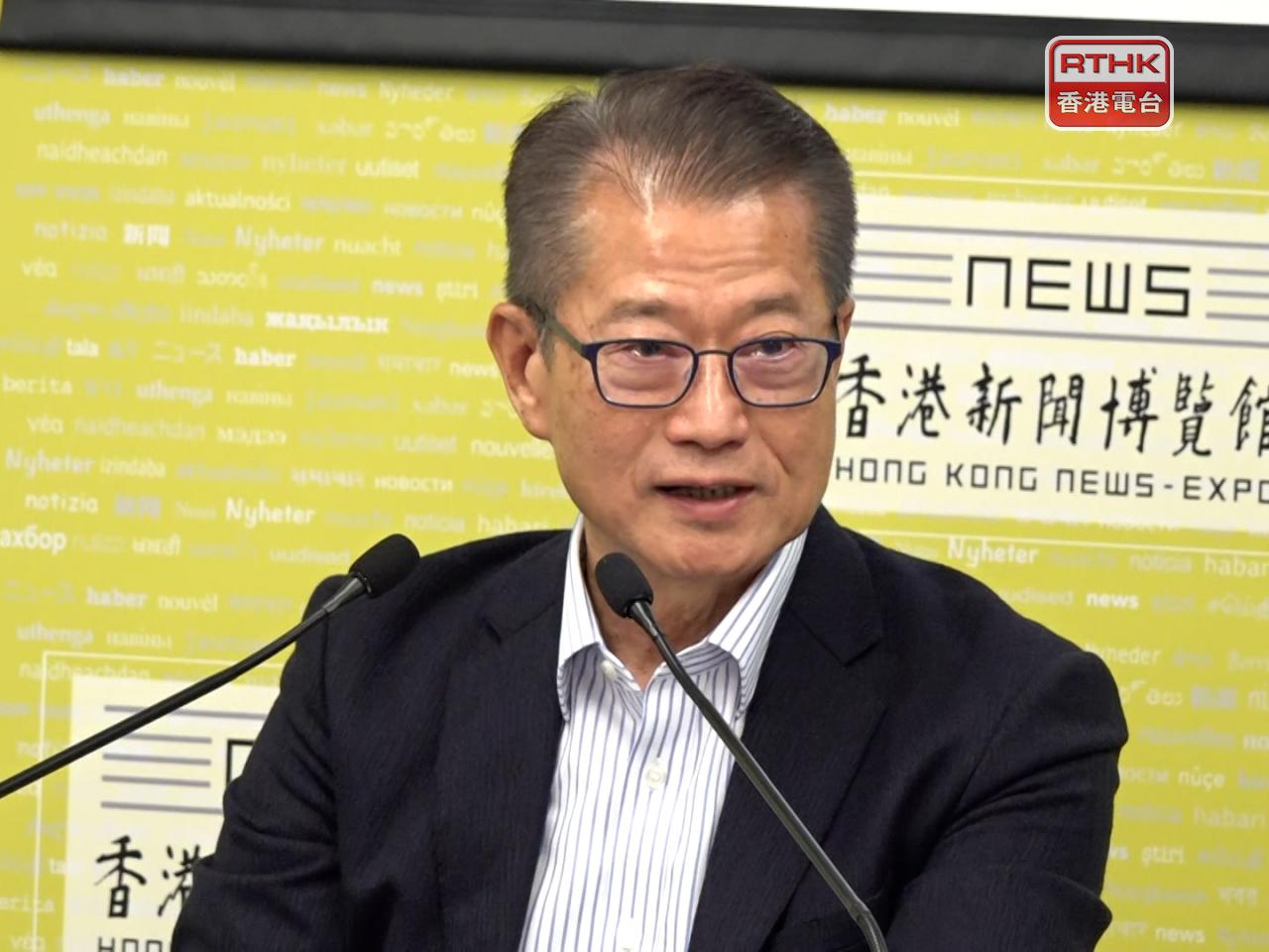 陳茂波說，每個經濟體都非常關注創科發展，或屬未來主戰場，若不及時把握可能會被淘汰。（鄧穎琳攝）