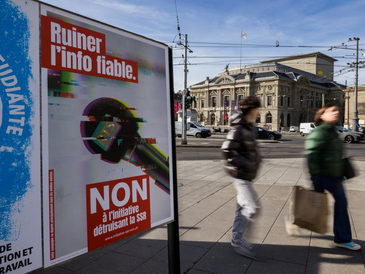 大幅降低每戶每年瑞士廣播電視集團服務使用費的公投提案，預計會被否決。（路透社）