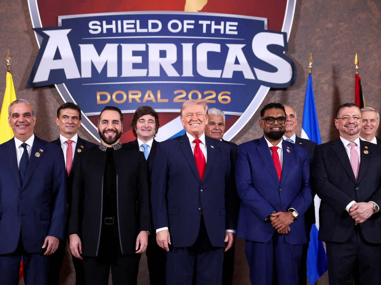 Trump, currently waging a war with Iran, laid out a muscular position for advancing Washington's interests in the Western Hemisphere. Photo: Reuters