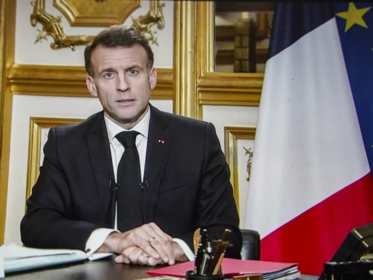 馬克龍關注霍爾木茲海峽的航行情況。（法新社資料圖片）