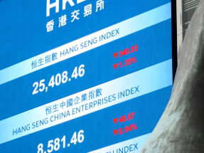 港股一度跌穿25000點　其後跌幅收窄　收報25408點