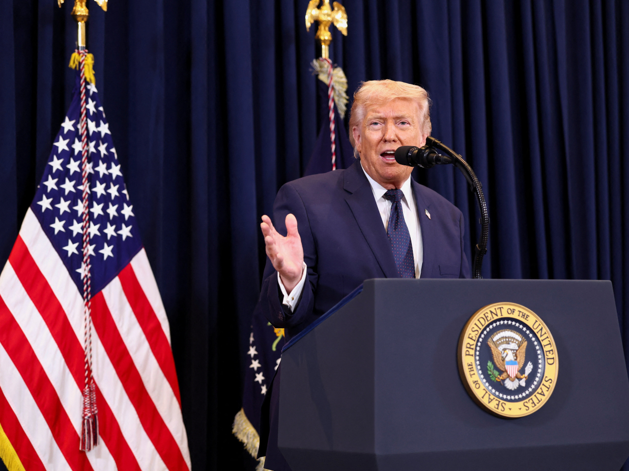 特朗普說，如果美國不打擊伊朗，對方就會接管中東。（路透社）