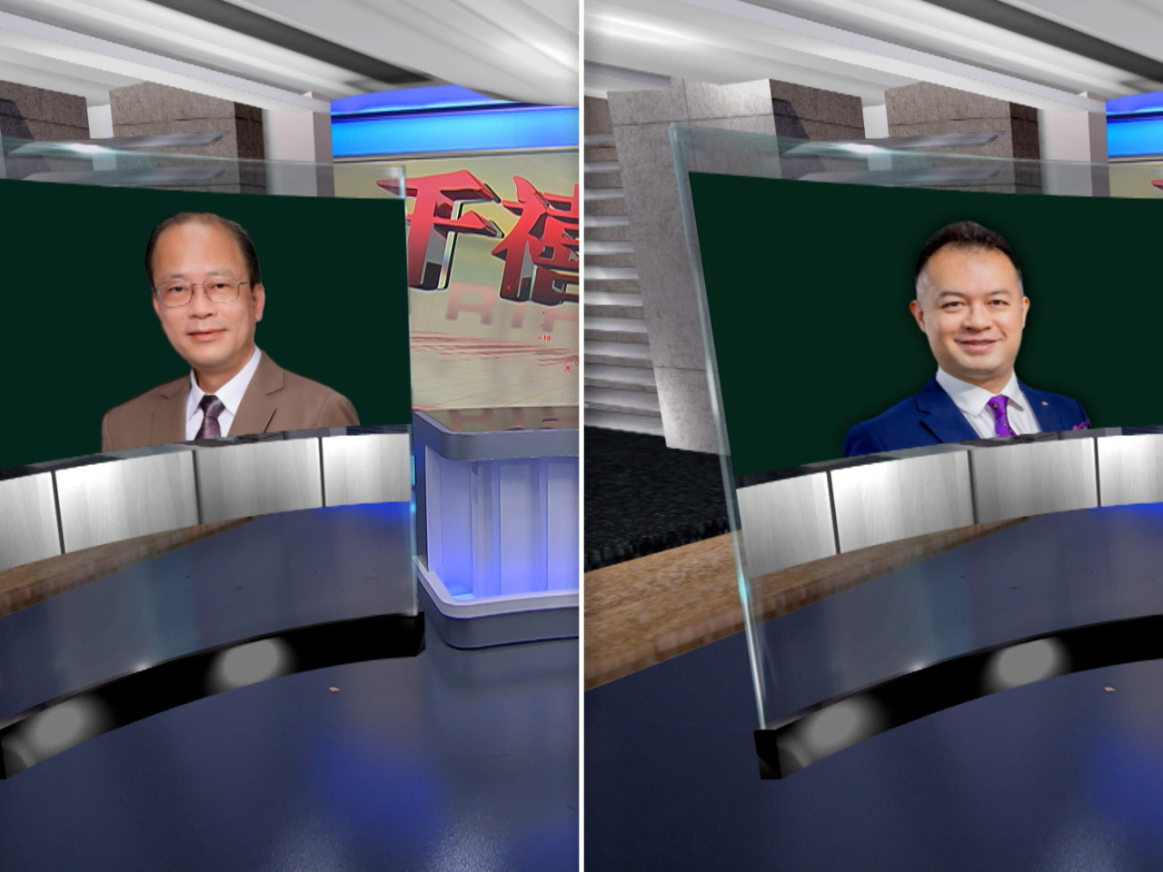 周小松（左）提到，設定最高入息水平是希望覆蓋約9成「打工仔」。劉燊濤（右）認為現時亦並非好時機調整最高入息水平。