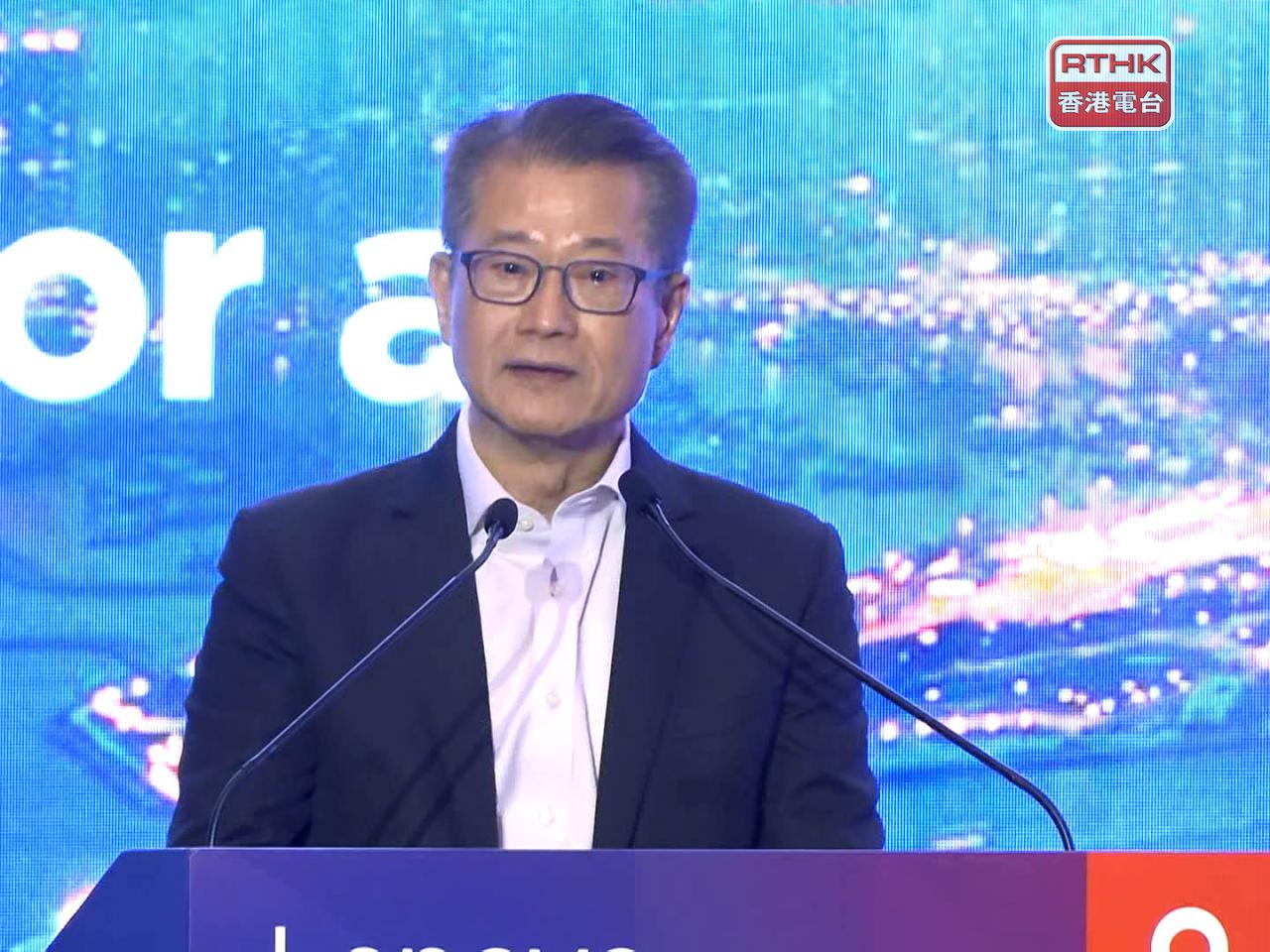 陳茂波指在「十五五」規劃中，強調以人工智能賦能經濟社會發展，而香港同樣與國家擁有同一願景。（廖漢榮攝）