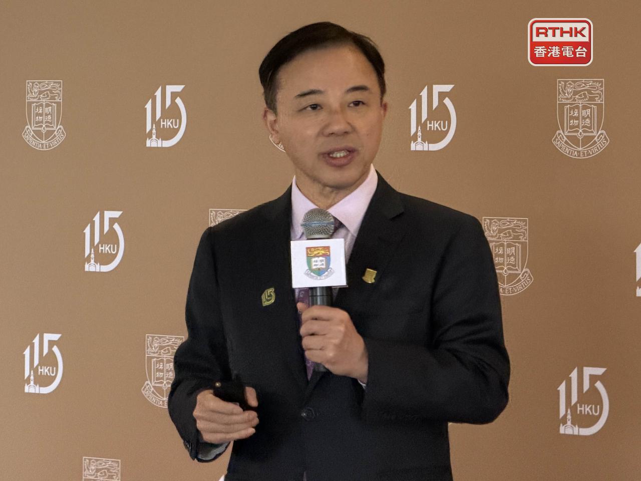 張翔表示，正興建「國際創新中心」，希望將中心建立為一個國際合作的平台。（黃貝紋攝）