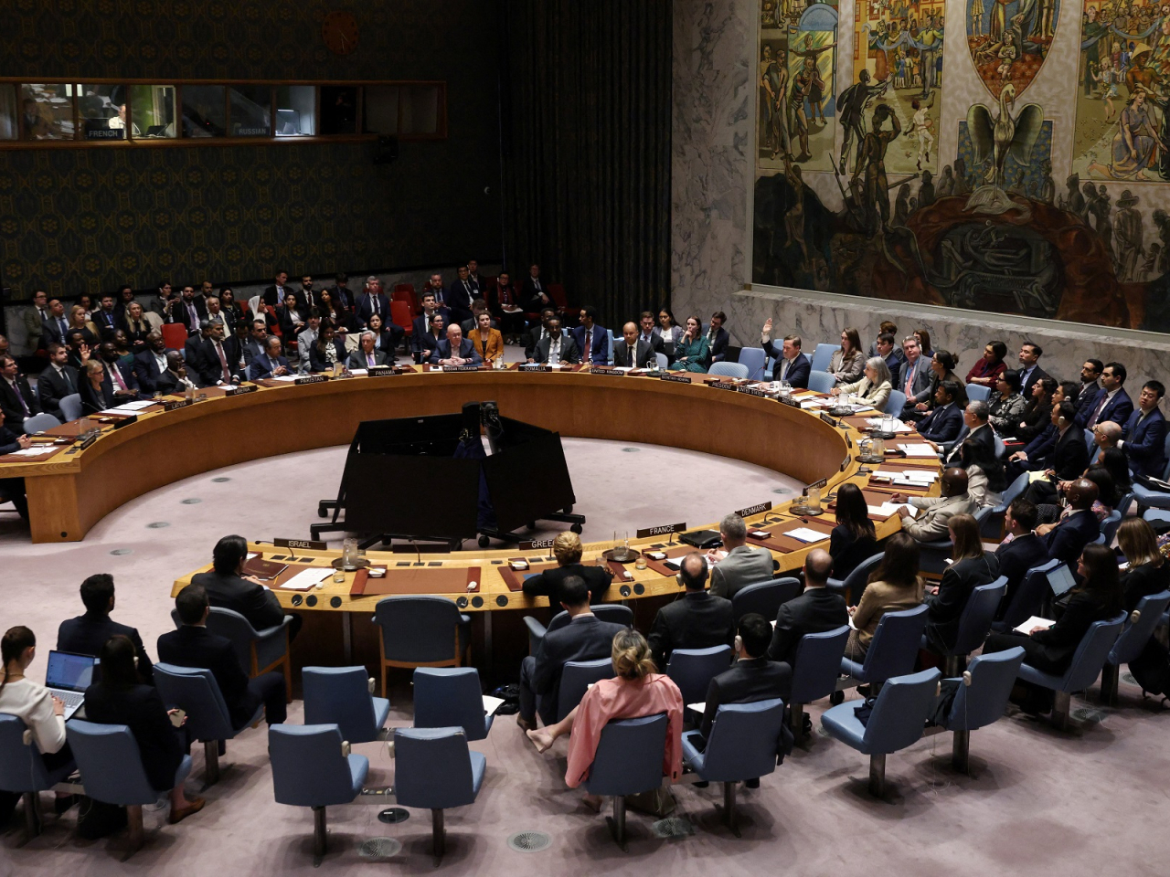 Both China and Russia abstained from voting on the resolution that did not acknowledge the US-Israeli strikes against Iran. Photo: Reuters