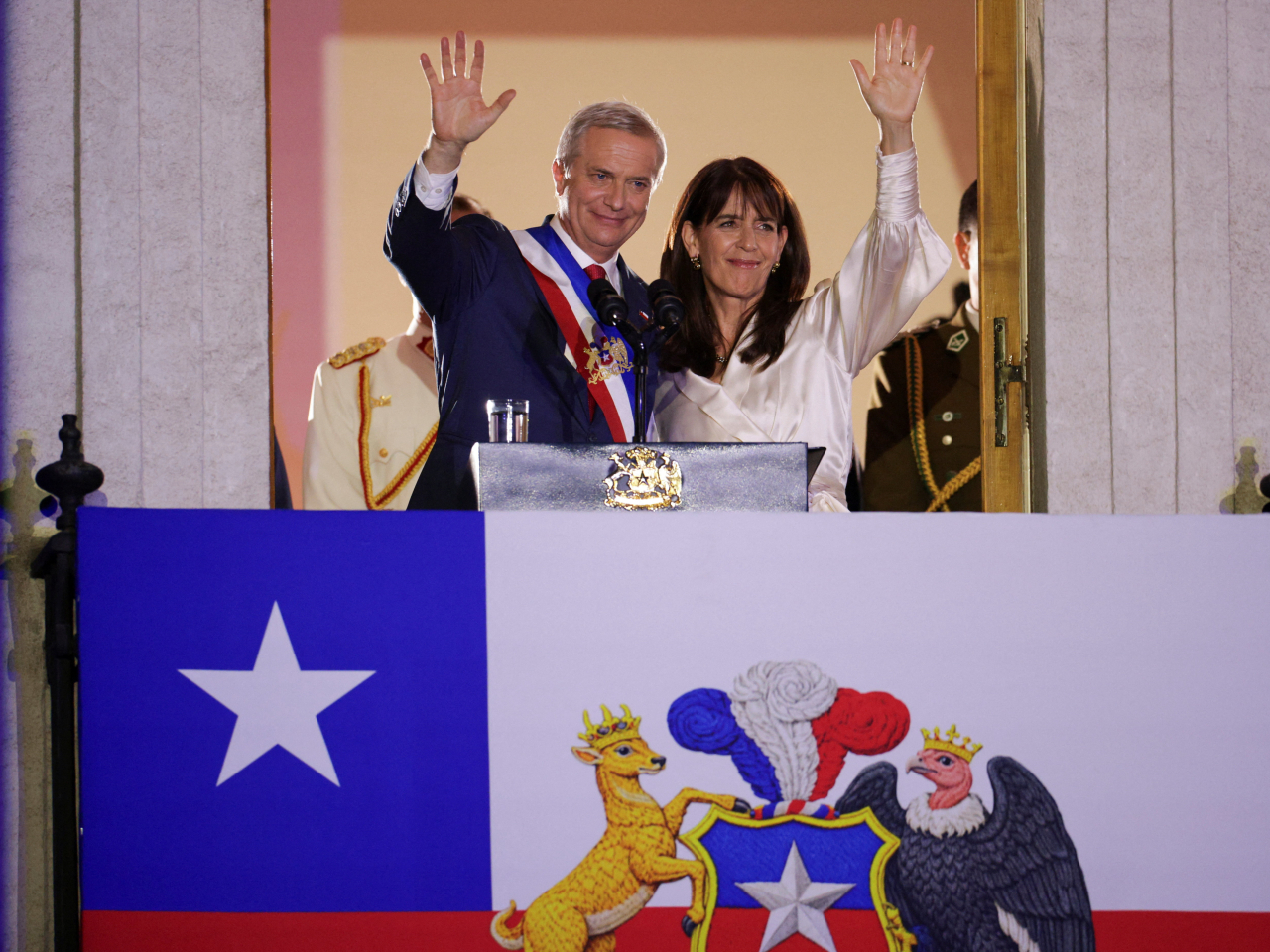 智利當選總統卡斯特宣誓就職。 （路透社）