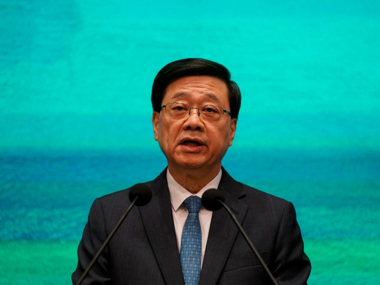 Chief Executive John Lee says the five-year plan for the SAR is a shared action plan. File photo: AFP