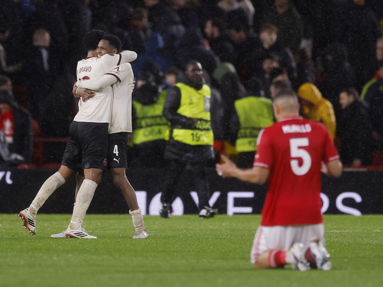 Forest will have to make up for a one goal deficit at next week's second leg against Midtjylland. Photo caption: Reuters