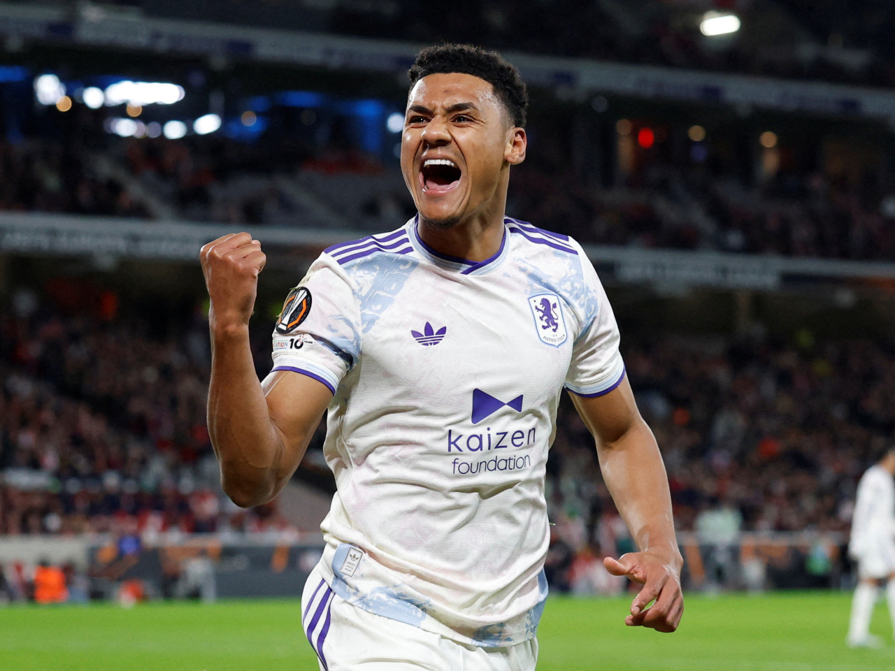 Ollie Watkins ended his eight-game goalless drought in Villa's 1-0 win at Lille. Photo: Reuters