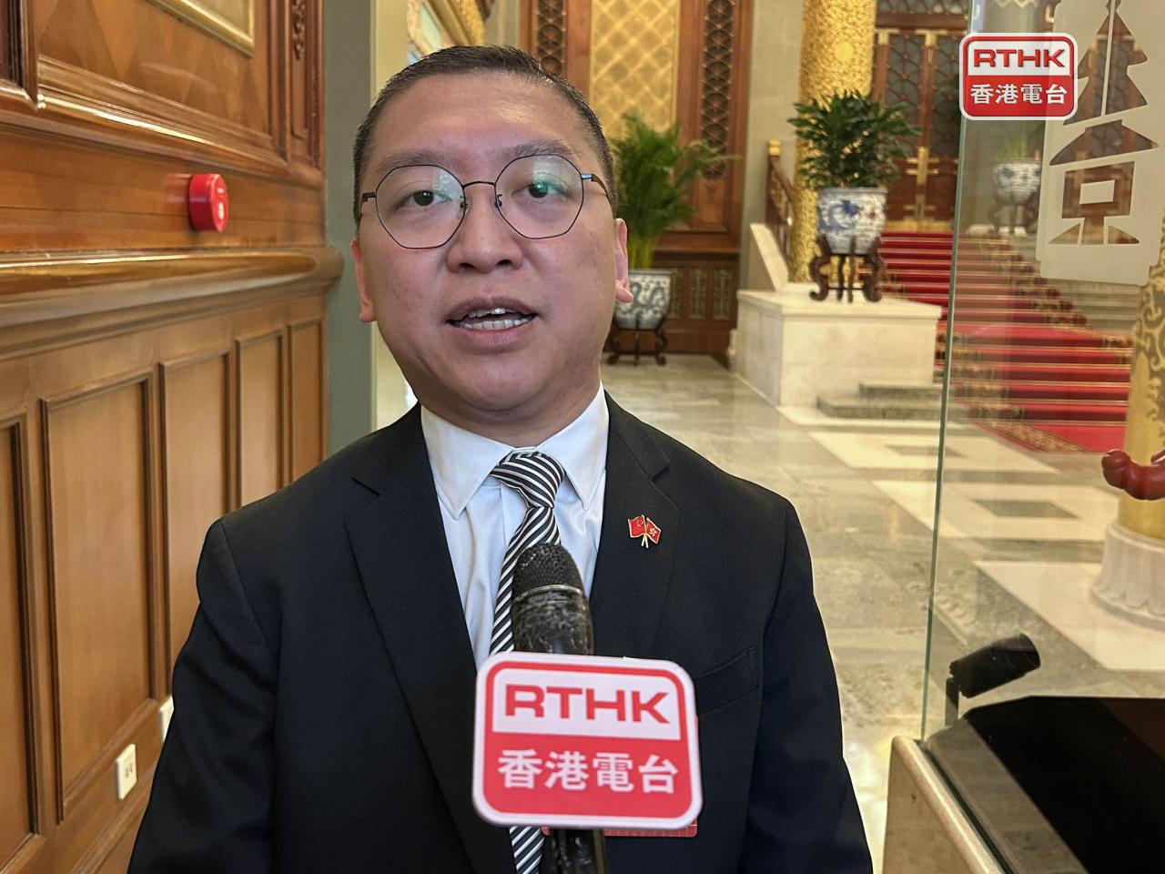 林至頴認為，香港在提供高端物流等方面具優勢。（羅煒皓攝）