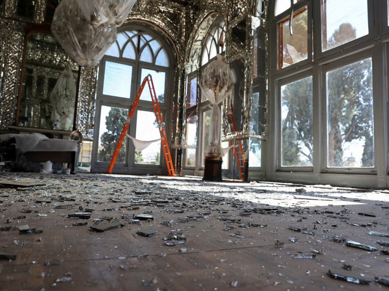 Debris at the historical monument Golestan Palace after it was damaged in an Israeli and US strike. File photo: Reuters