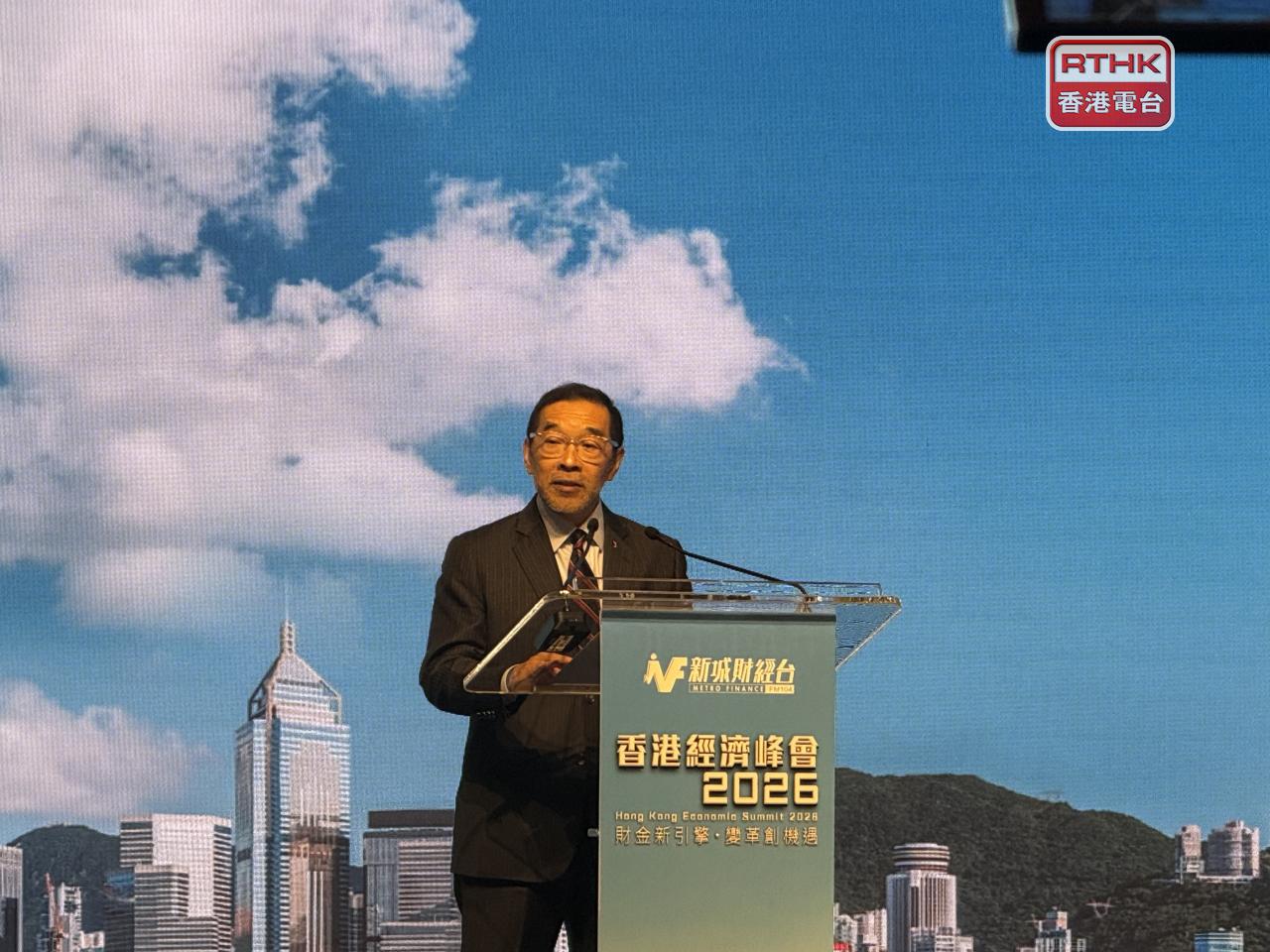 唐家成稱今年首兩個月新股及再融資市場集資額已達去年四分之一。（趙嘉駿攝）