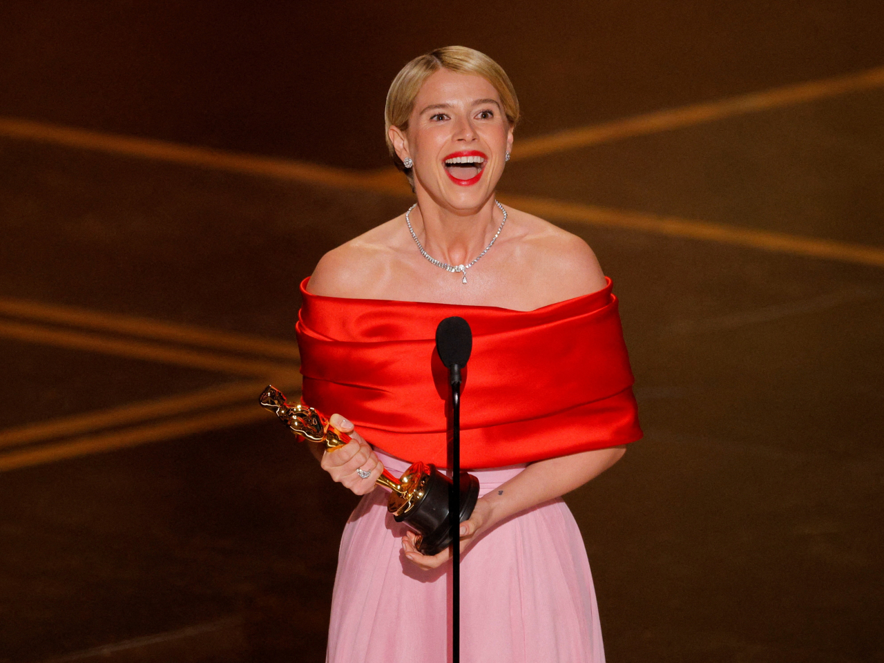 影后由《哈姆尼特》的謝茜畢克萊奪得。（路透社）