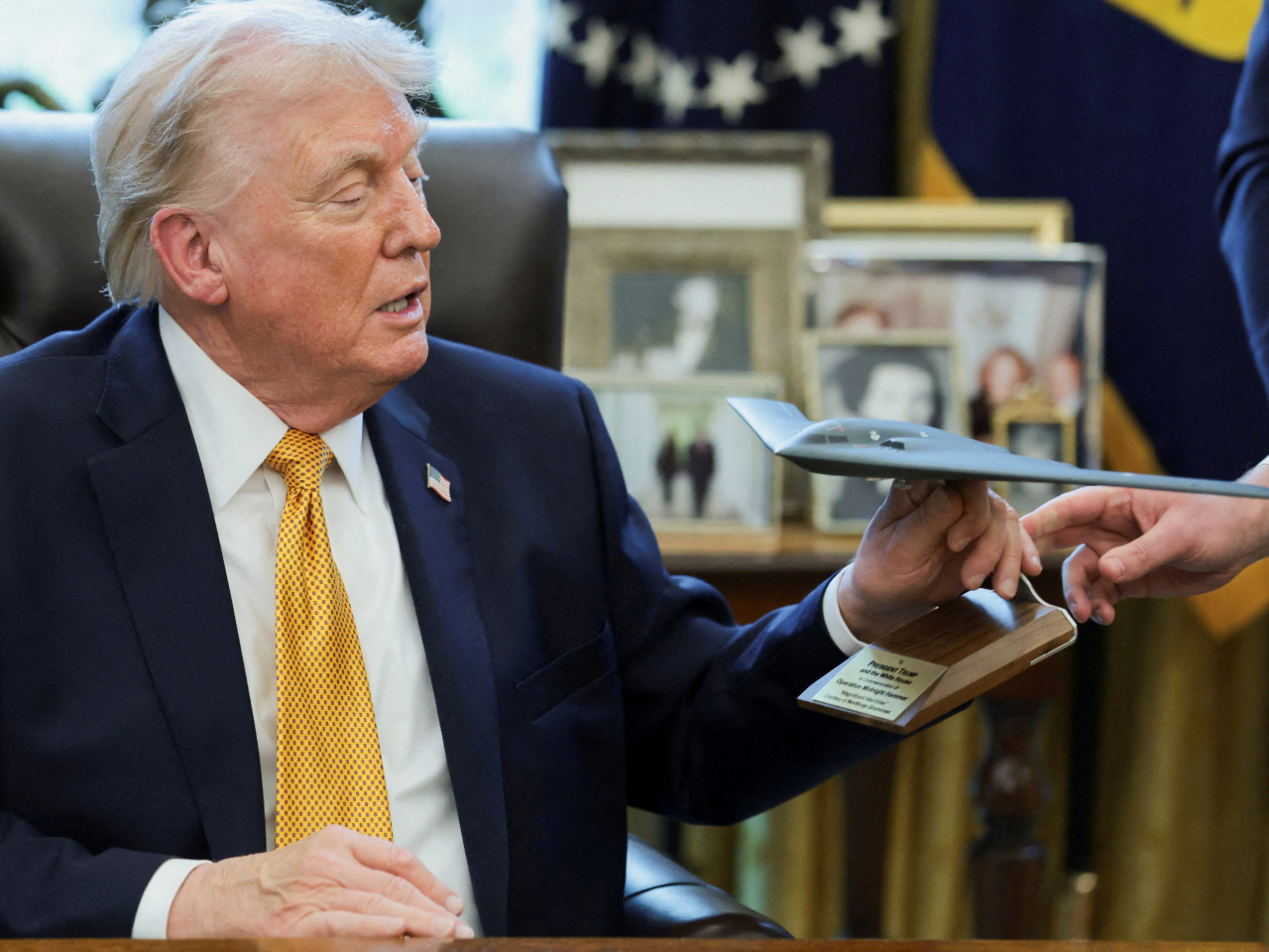 特朗普表示，戰事很快會結束，但不是今個星期。（路透社）