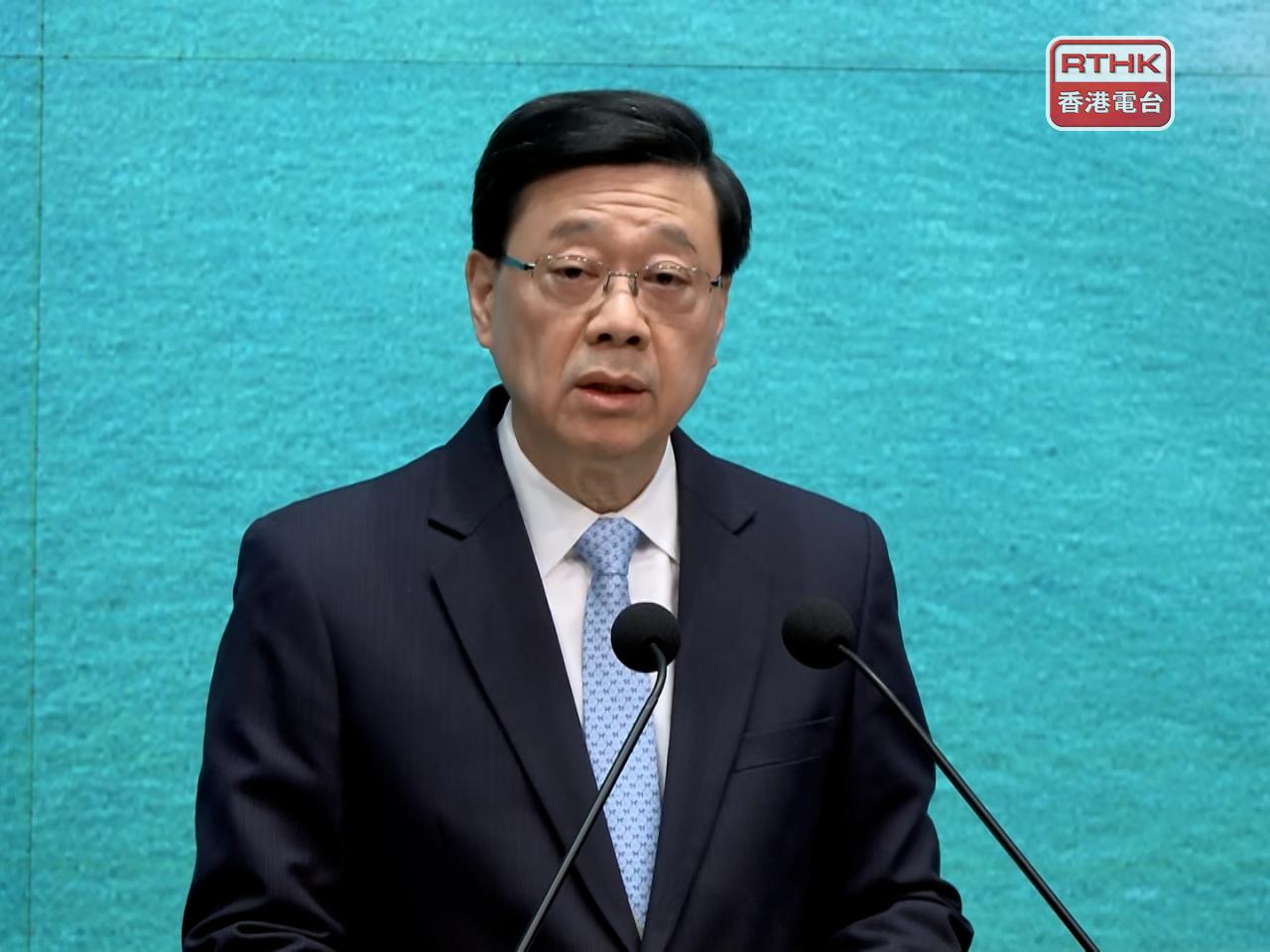 李家超表示，今日會向立法會提交北都專屬法例並展開諮詢。（廖漢榮攝）