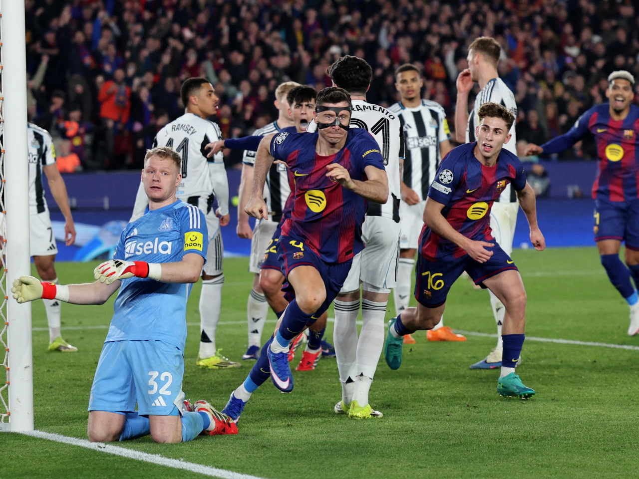 Barcelona put Newcastle to bed with a crushing 7-2 second leg win at Camp Nou. Photo: Reuters