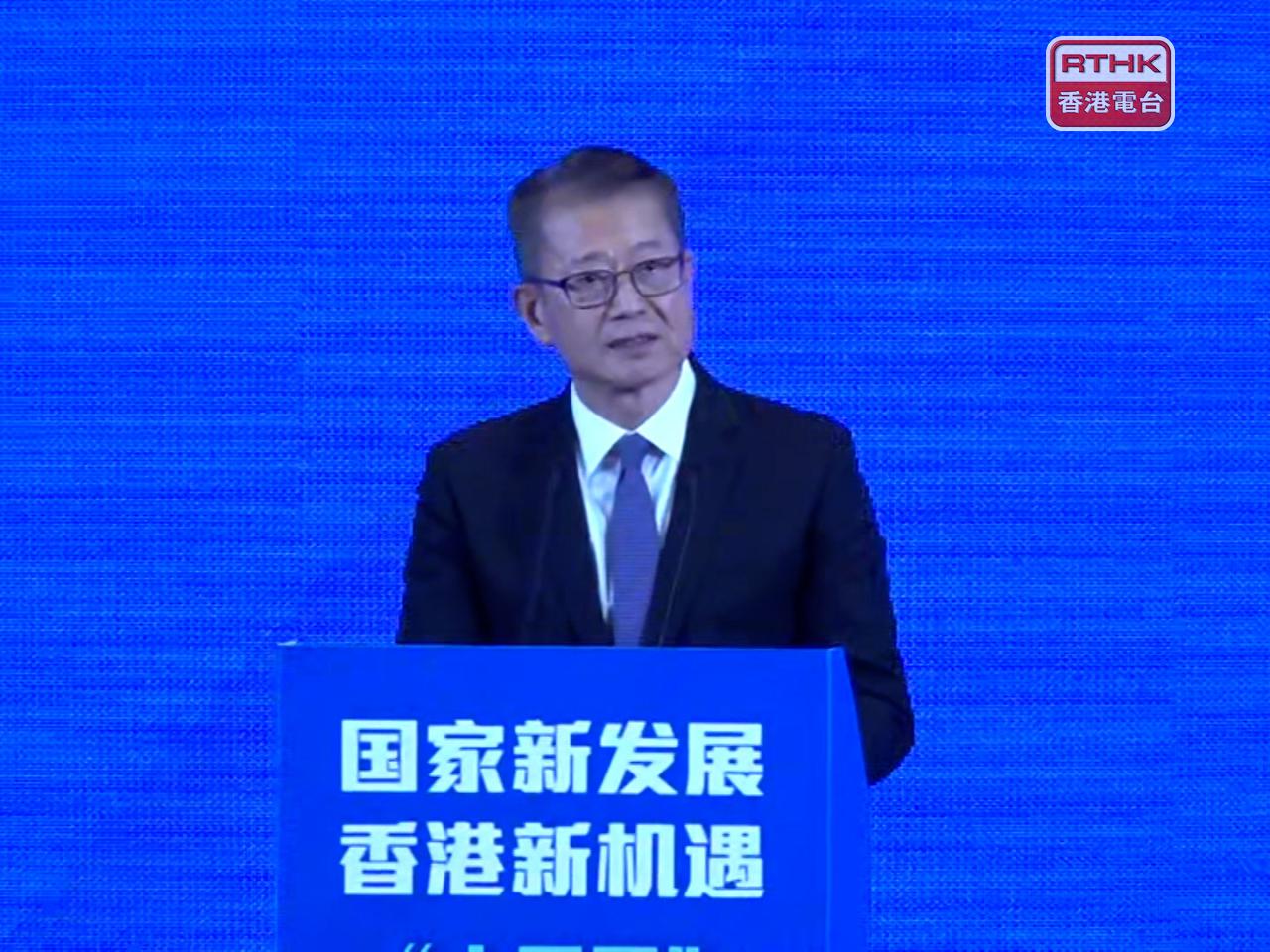 Finance chief Paul Chan says the SAR can leverage its research and financial strengths to aid the country to achieve tech self-sufficiency. Photo: RTHK