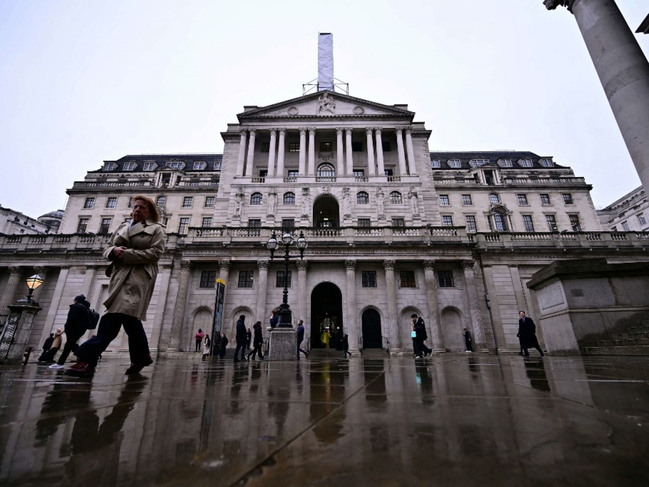 英倫銀行維持利率在3.75厘不變，符合市場預期。（法新社資料圖片）