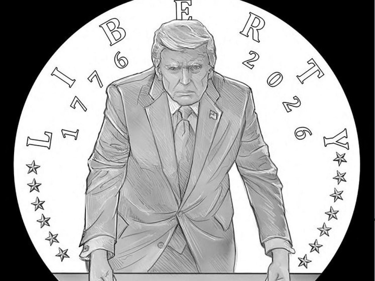 The US Mint has circulated a handout image of the coin it plans to issue as the United States celebrates its 250th birthday. Photo: Reuters