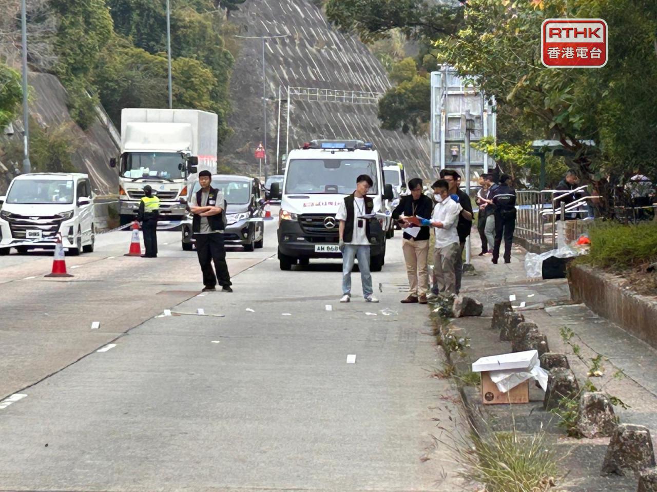 Police said the incident happened on Castle Peak Road. Photo: RTHK