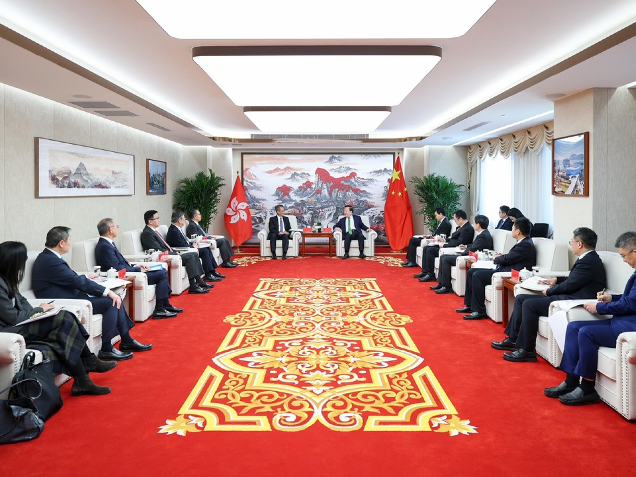 Paul Chan met with a range of officials in Beijing including the head of the Hong Kong and Macao Affairs Office, Xia Baolong. Photo courtesy of Paul Chan's blog